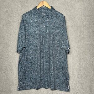 Ben Hogan Polo Shirt Men XXL Golf Performance Geometric Print 2XL